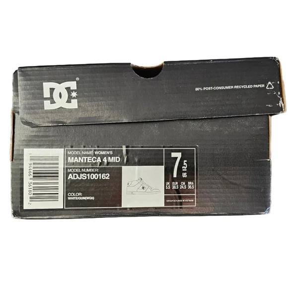 DC Women's Manteca 4 MID Mid-Top Shoes *discontinued* Size 7.5 NIB NWT - Picture 7 of 7